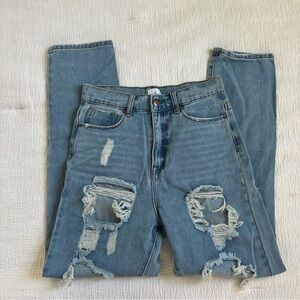 Ripped Princess Polly Wide Leg Jeans
